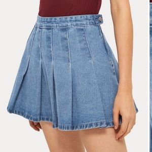 Denim skater skirt
